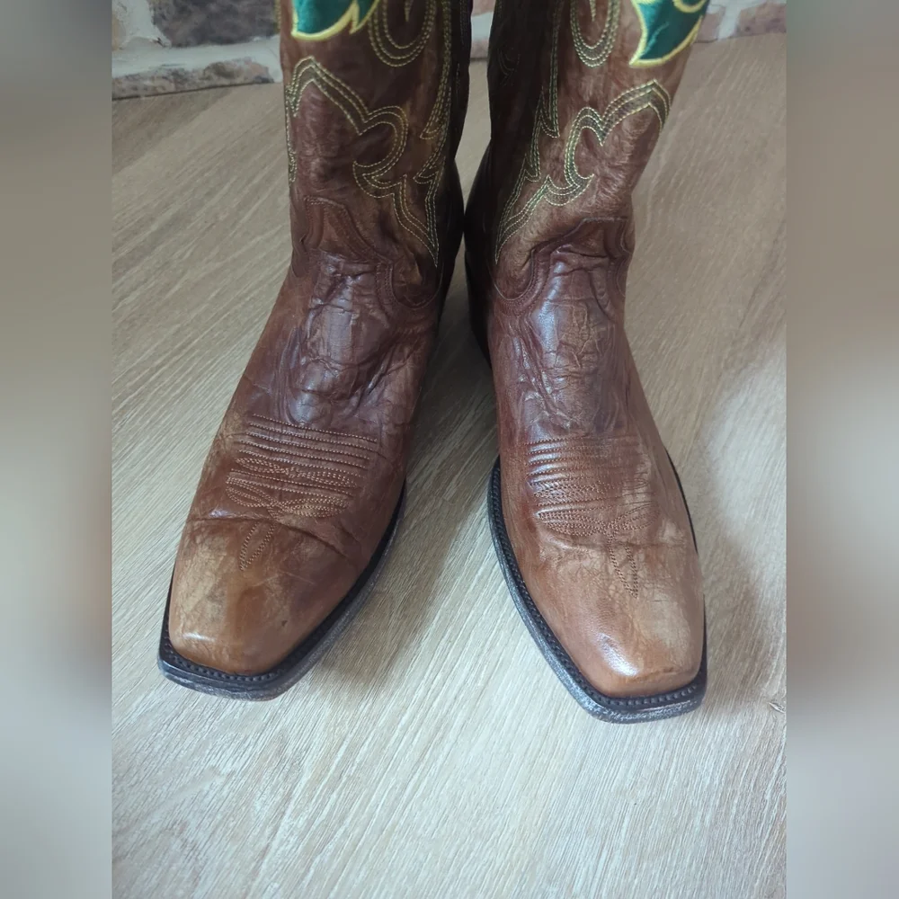 Game Day Boots North Dakota State Bison Men’s Size 10D Leather Cowboy Boots New